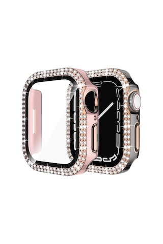 Temperli Cam Ekran Koruyuculu Apple Watch İle Uyumludur, Siyah Gül Altın/gül Altın Siyah Gül Altın/gül Altın