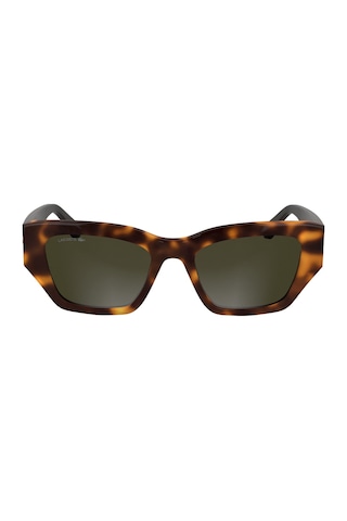Lacoste L 6053s 214 52 Kadın Cat Eye Kırçıllı Kahverengi Kemik Güneş Gözlüğü Kahverengi