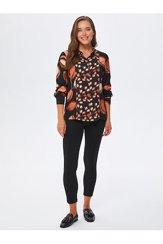Küçük Ve Büyük Yaprak Kombinli Gömlek 67308 001