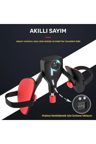 Honeybeeshop Siyah Akıllı Sayılabilir Kegel Aleti Ayarlanabilir Dirençli Pelvik Kas Geliştirici Ev Spor Ekipmanı