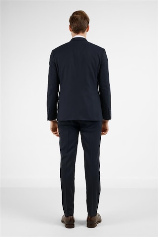 İmza Lacivert Mono Yaka Kazayağı Desen 6 Drop Slim Fit Takım Elbise 1001255173 Lacivert