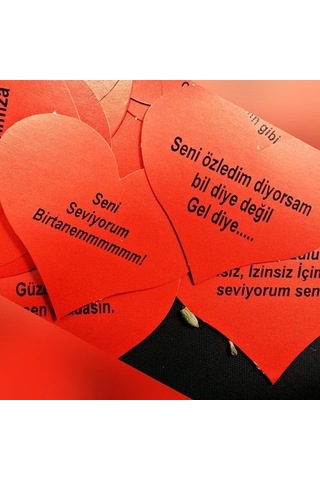 Sevgiliye Hediye Kalpli 365 Gün Notu Romantik Aşk Sözleri Mesajı (464747654)