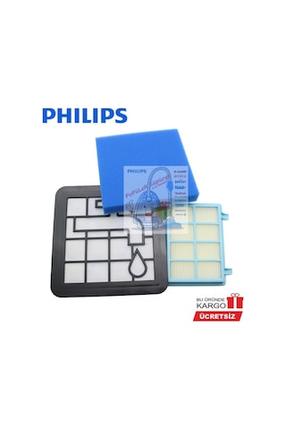 Philips Uyumlu Powerpro Compact/Powerpro City Fc9515 Hepa Filtre Seti