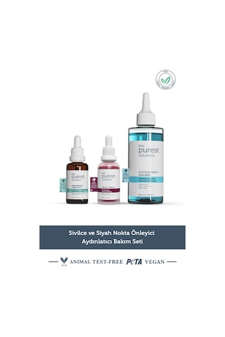 The Purest Solutions Düzensiz Ciltler İçin Aydınlatıcı Bakım Seti