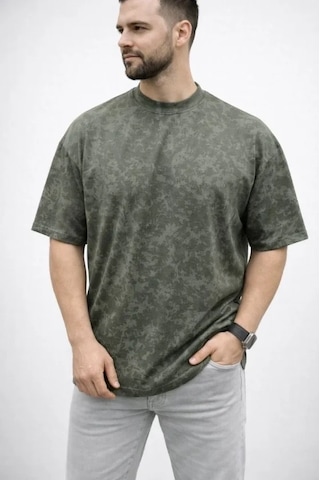 Vexor Erkek Premium Tişört Osy Yumuşak Dokulu Yıkamalı Oversize T-shirt - Haki