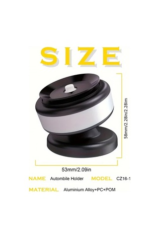 Motion003 Cz16-1 360 Derece Dönebilen Araba Manyetik Telefon Tutacağı Vakum Ve Manyetik Çift Taraflı Kurulum İphone Uyumlu Android Uygun