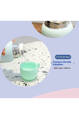 Pazly Yeşil Yeş Termos Paslanmazçelik Karikatür Jian Geyikçocuk Fincan Fan 304 Hc Yeşil