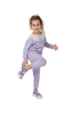 Dantel Yaka İkiiplik Kız Eşofman Takım Mnk0574 001