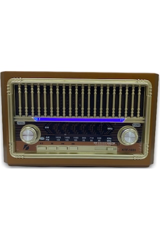 Ktf-1655 Nostalji Radyo Bluetooth Hoparlör El Feneri Usb Şarjlı