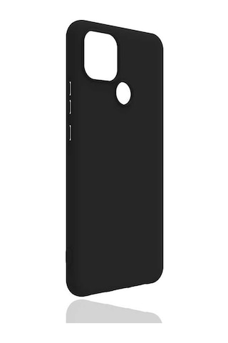 Noktaks - Realme Uyumlu Realme C25 / C25s - Kılıf Mat Soft Esnek Biye Silikon - Siyah