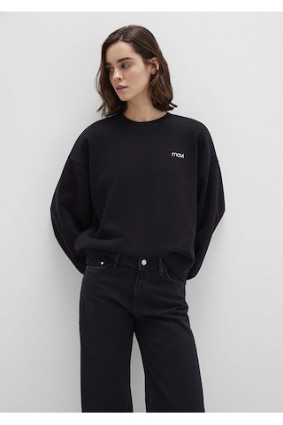 Mavi Yuvarlak Yaka Logo Siyah Kadın Sweatshirt M1s10490-900 SiYAH