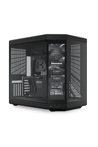 Hyte Y70 Touch Pitch Black Temperli Cam Usb 3.2 E-atx Dual Chamber Bilgisayar Kasası
