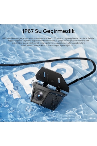 Viofo Rwc200 Ip67 Su Geçirmez A229 Pro / Plus Uyumlu 2k Quad Hd Dış Arka Kamera 14.5 Metre