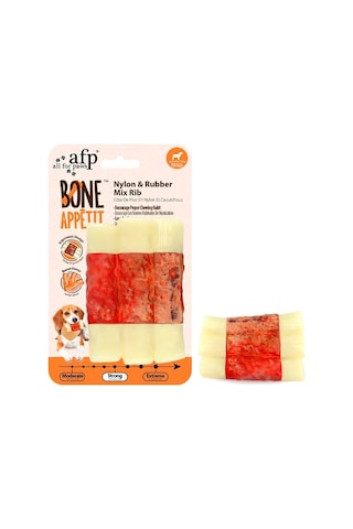 Afp Bone Appetit Pastırma Aromalı Naylon Ve Kauçuk Kaburga Köpek Oyuncağı 12x8x4 Cm Afp Bone Appetit Pastırma Aromalı Naylon Ve Kauçuk Kaburga Köpek Oyuncağı 12x8x4 Cm