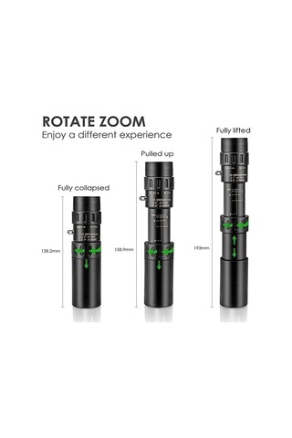 Profesyonel 10-300x40mm Güçlü Dürbünler Uzun Menzilli Monoküler Teleskop Hd 4k Kamp İçin Bak4-prizma Renk: 1 Set