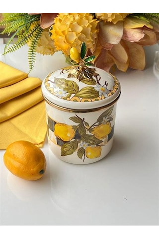 Amarillo Emaye Kavanoz 12 Cm Renkli