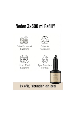 Ambrosia Nectar Zeytinyağlı Mandalina Kokulu Sıvı Sabun Refill 1500 Ml 3x500 Ml Ekonomik Paket