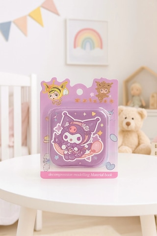 Kuromi Not Defteri Zincirli Anahtarlık Hediyelik Defter Puf Kapak Mor