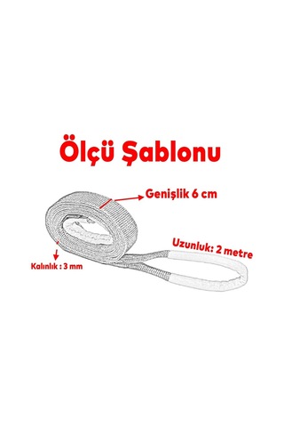 Vinç Sapan Polyester Spanzet 2 Ton 2 Metre Turkuaz Sağlam Yük Kaldırma Taşıma İndirme Caraskal Halat