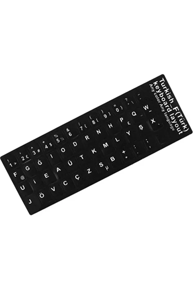 3 Adet Türkçe F Klavye Sticker Notebook Pc Uyumlu Klavye Etiketi Silinmez Yapışkanlı Türkçe Harfler 3x Kılavye Stiker