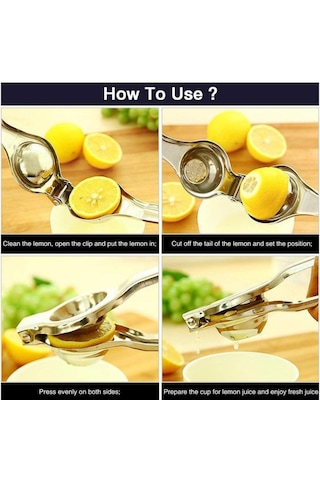 Paslanmaz Çelik Limon Sıkacağı Gümüş