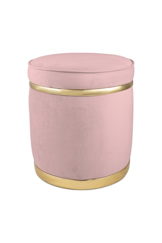 Zerafet Gold Kaplama Luxery Puf-pembe Babyface Kumaş Pofuduk Oturma Pufu&makyaj Pufu&bench
