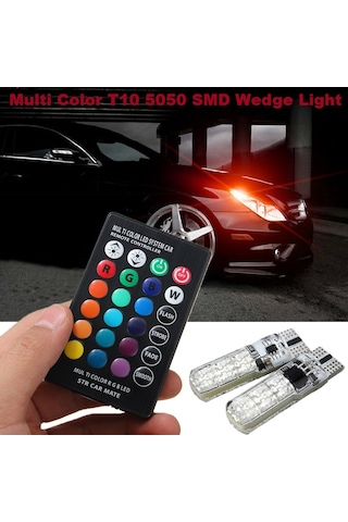 T10 Kumandalı Park Ampulü Rgb Çakarlı Park Modülü Kumandalı Ampül