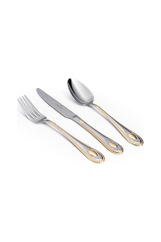 Maxx Doria Paris G Decorated 6 Kişilik 42 Parça Çatal Kaşık Bıçak Takımı Pa1063 Gold