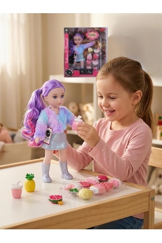Mulisha Fashion & Classical Serisi Mor Saçlı Bebek - 30 Cm Eklemli Figür Ve Aksesuar Seti