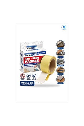 Halı Kilim Paspas Kaydırmaz Yapıştırıcı Bant 40mm X 3m Merdiven Y