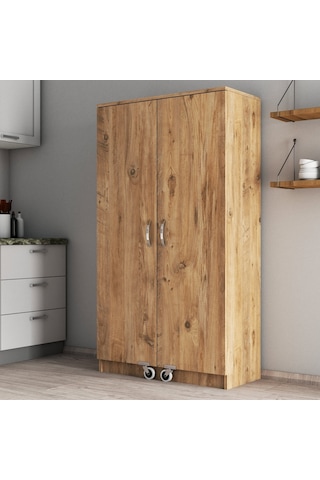 Büyük Boy 2 Kapılı Erzak Dolabı Çam - Erc0102