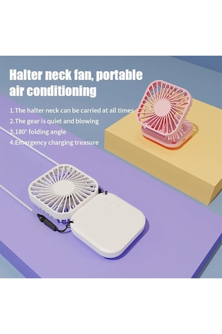 Torima F-05 Mini Fan Tutmalı Şarjlı 3 Kademeli Vantilatör Klima Soğutucu Fan Beyaz