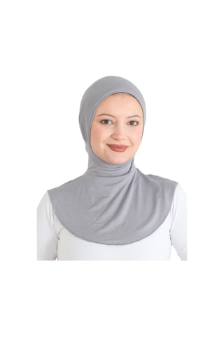 Modish Group Kadın Boyunluklu Hijab Tesettür Pratik Spor Bone - Sarı Gri