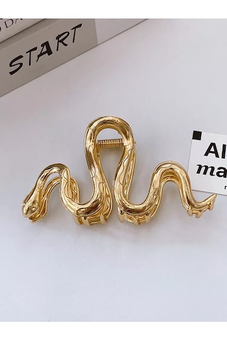 Symbol Metalik Yılan Saç Tokası Ve Klips 161099002 Altın