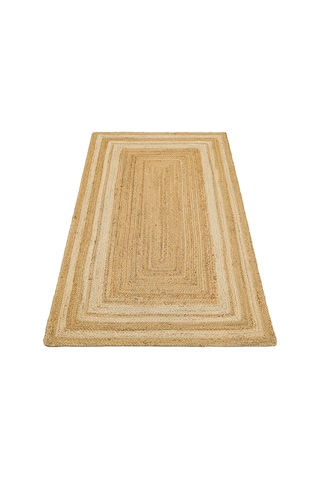 Natura Nt10 Xw Çerçeve Desenli Jüt El Dokuma Bej Modern Halı