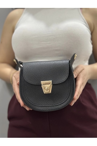 Biçomi Klasik Kapaklı Siyah Cilt Çanta Siyah