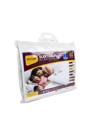 Omak Tek Kişilik Elektrikli Battaniye 90x145 Cm Beyaz