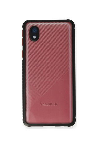 Samsung Galaxy A01 Core Kılıf Miami Şeffaf Silikon - Siyah 14583014