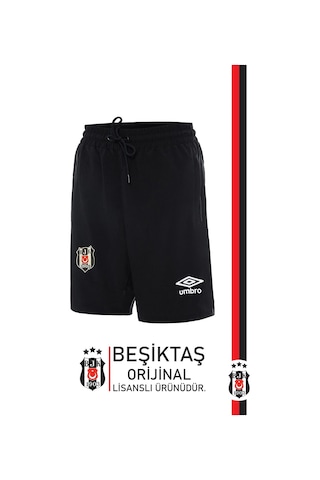 Beşiktaş Lisanslı Umbro Lastikli Spor Şort Siyah