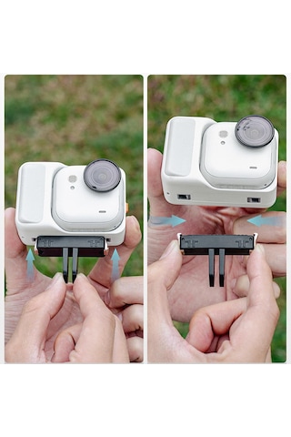Insta360 Go Ultra Uyumlu Manyetik Quick Release Braket Hızlı Çıkarma Aparatı Siyah