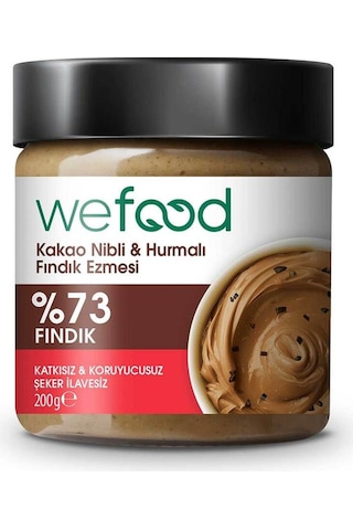 Wefood Kakao Nibli Hurmalı Fındık Ezmesi 200 gr