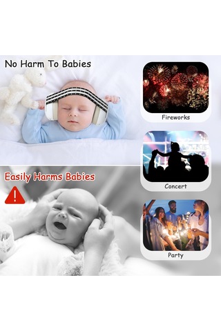 Sones Kafa Bandı Tipi Uyku Ses Geçirmez Gürültü Geçirmez Bebek Kulaklıkları Beyaz+mavi