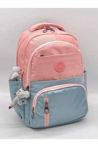 İlk Okul Çantası 3'lü Seti Unisex Çocuk İlkokul Çantası Bvt-8010 Pudra-mavi Mavi