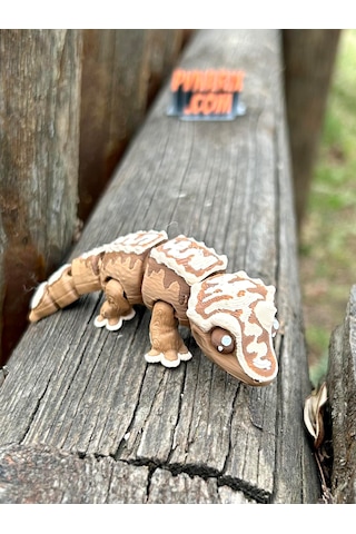 Kertenkele Oyuncak Tepeli Gecko 3d Hareketli Organik Vip Orta Boy