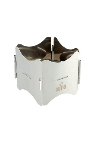 Pazly Yakıtlı Tepsi Tencere Standı, Paslanmaz Katlanabilir Taşınabilir Ocak, Gümüş Çelik Gümüş