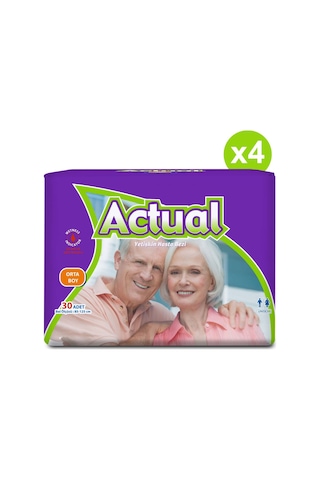 Actual Yetişkin Hasta Bezi Medium Beden 4 x 30'Lu