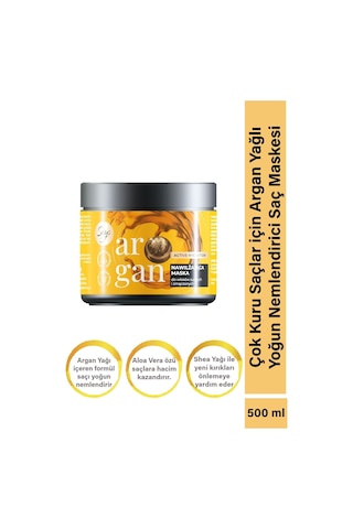 Seyo Active Hydration Argan Yağlı Nemlendirici Saç Maskesi 500 ML