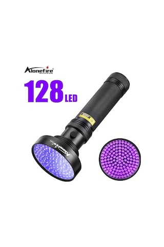 Lemestar 128 Led'li 395nm Uv Feneri - Floresan Tespit, Kürleme Ve Akrep Işığı Fonksiyonlu El Feneri Altın