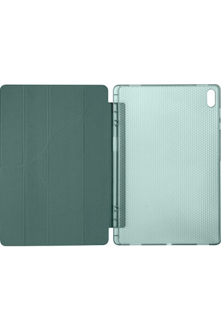 Samsung Uyumlu Galaxy Tab S11 Ultra Kılıf Tri Folding Kalem Bölmeli Standlı Arka Kapak