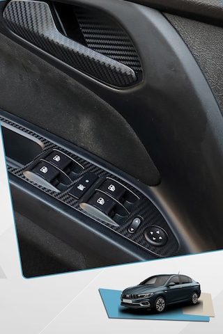 Fiat Egea Uyumlu İç Trim Kaplama Set Mat Karbon Siyah Kaplama Rengi - Siyah Karbon